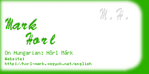 mark horl business card